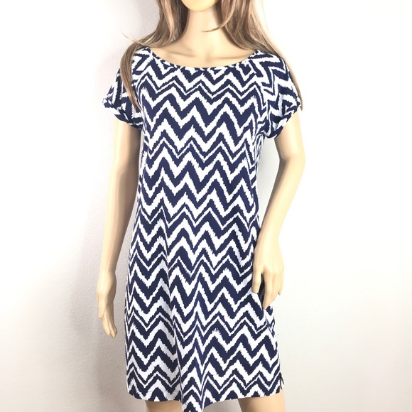 Lilly Pulitzer Dresses & Skirts - Lilly Pulitzer Palmer Dress Blue & White Chevron